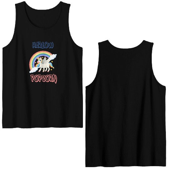 Harlow And Popcorn Merch Popcorn The Pony Double Sided Tank Tops