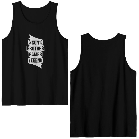 son brother gamer legend Double Sided Tank Tops