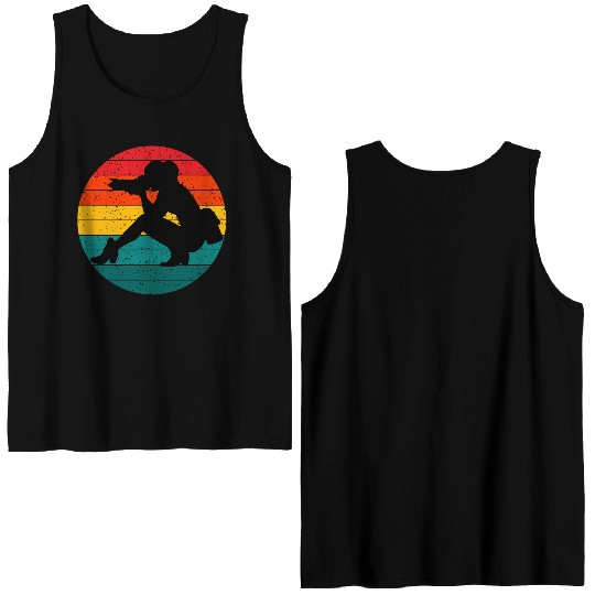 Retro vintage photographer girl, photography lover Double Sided Tank Tops