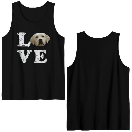 I Love My Yellow Lab Labrador Retriever Dog Double Sided Tank Tops