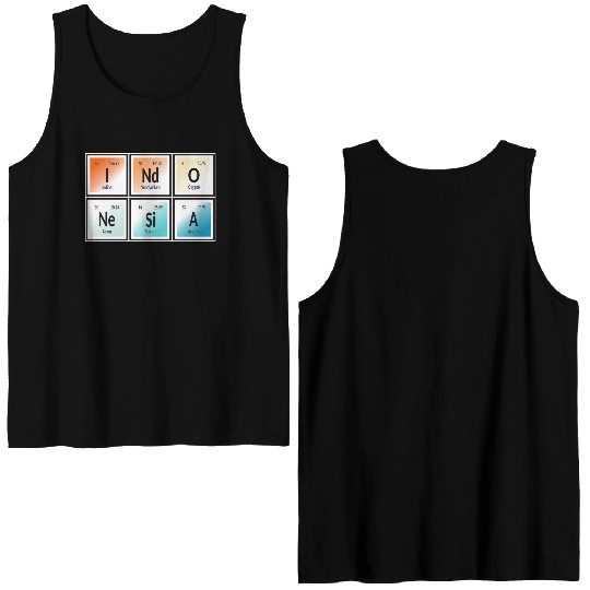 Indonesia | Periodic Table of Elements Double Sided Tank Tops
