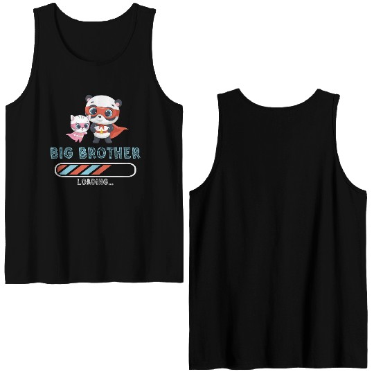 Big brother super hero panda cat 2023 Double Sided Tank Tops