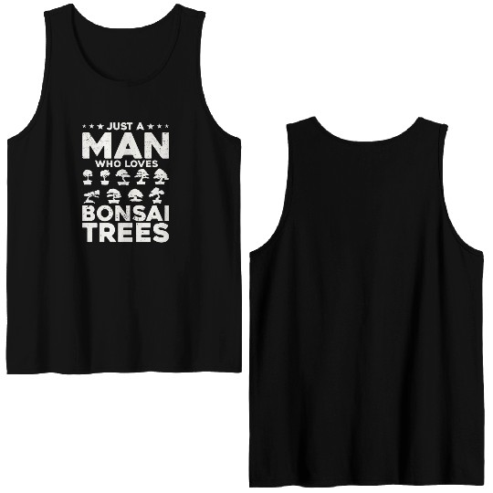 Bonsai Tree Owner Gift Bonsai Tree Gardening Double Sided Tank Tops