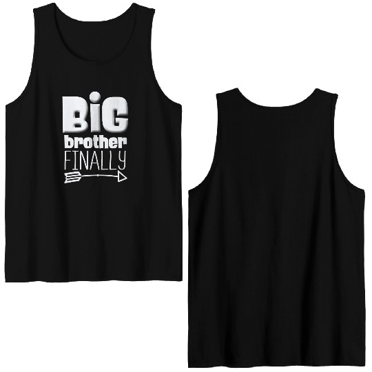 Big Brother Finally Big Bro Gamer Promoted Son Double Sided Tank Tops