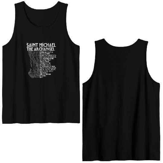 Saint Michael the Archangel Prayer Catholic Tradit Double Sided Tank Tops