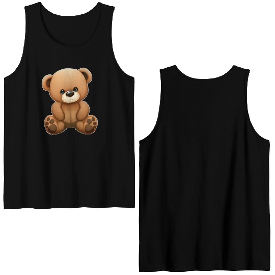 Cute Teddy Bear Double Sided Tank Tops
