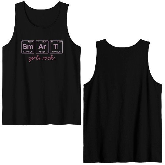 SMART GIRLS ROCK - Elements Periodic Table Double Sided Tank Tops
