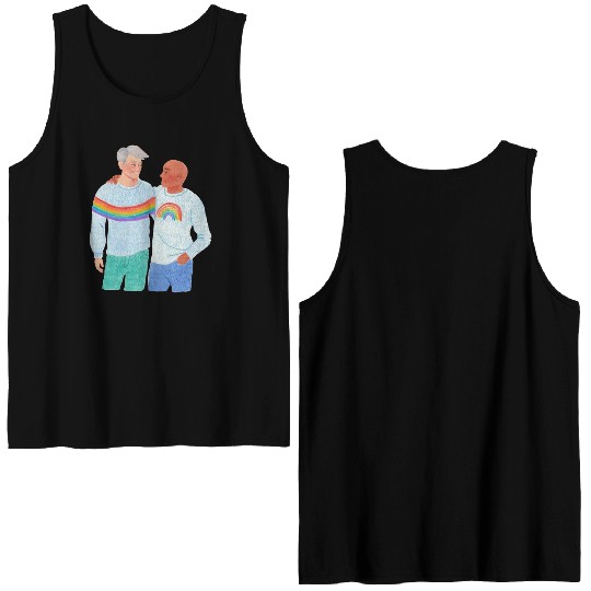 lesbian lgbtq pride valentine day 2022 valentines Double Sided Tank Tops