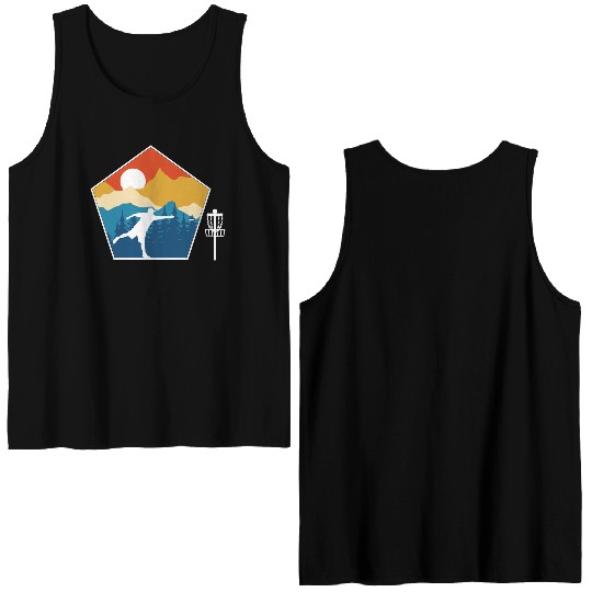 Disc Golf Disc Golfing Ultimate Frisbee Natur Double Sided Tank Tops