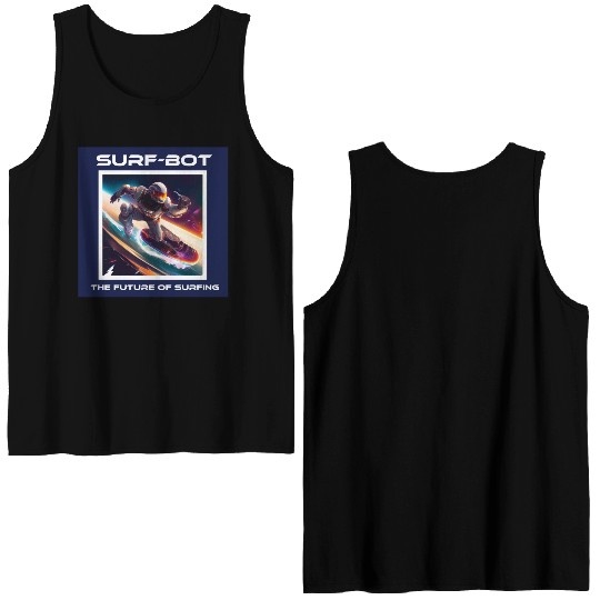 Robot Silver Surfer Double Sided Tank Tops