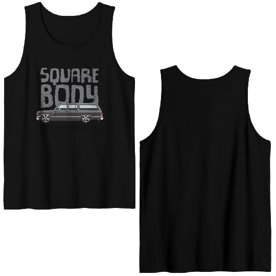 SQUARE Charcoal Double Sided Tank Tops