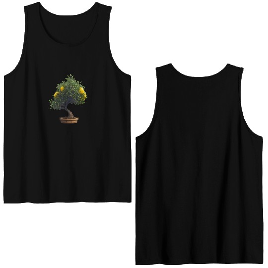 Lemon Bonsai Tree Double Sided Tank Tops