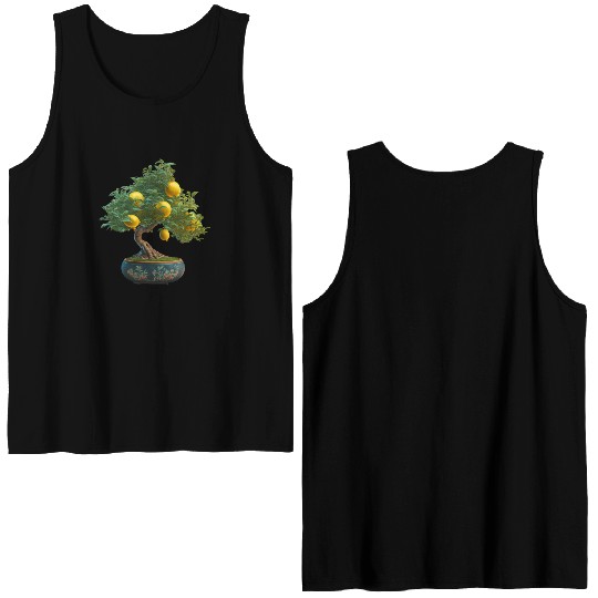 Lemon Bonsai Tree Double Sided Tank Tops