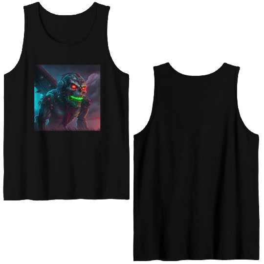 ZOMBIE IRON MAIDEN (version 15) Double Sided Tank Tops
