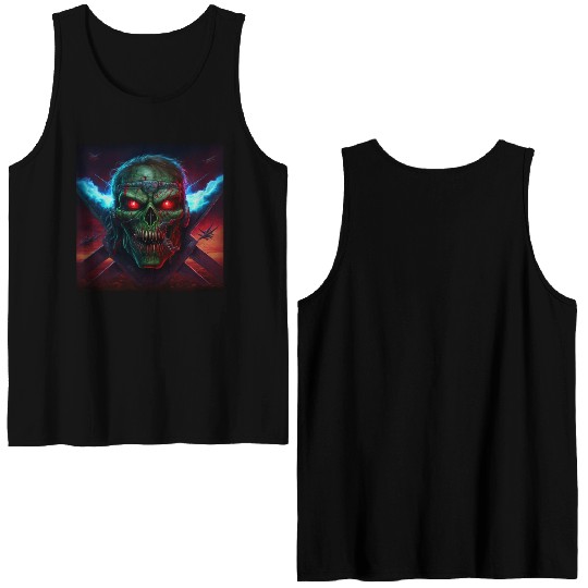 ZOMBIE IRON MAIDEN (version 14) Double Sided Tank Tops