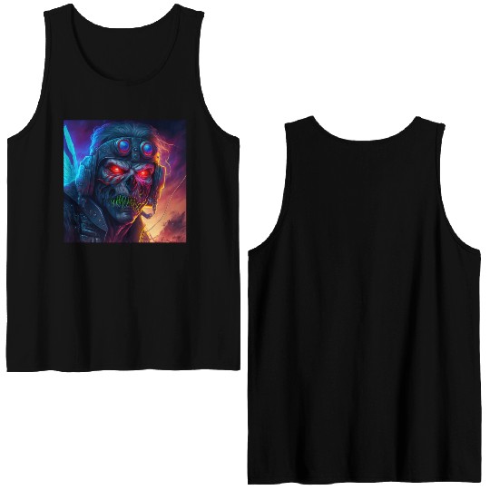 ZOMBIE IRON MAIDEN (version 9) Double Sided Tank Tops