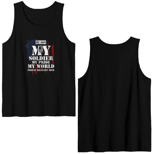 My Son My Soldier My Pride My Wo... Double Sided Tank Tops