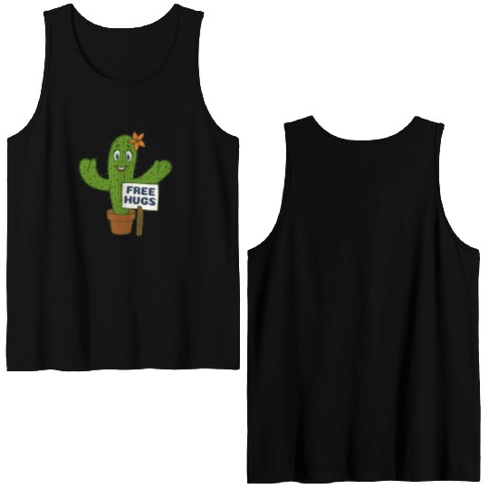 Free Hugs Cactus Double Sided Tank Tops