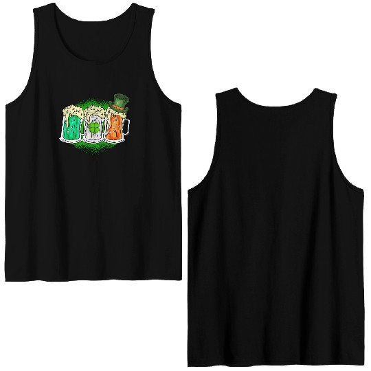 Ireland beer Irish St. Patrick's Day Double Sided Tank Tops