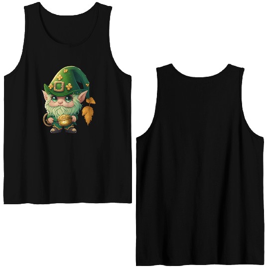 St. Patrick's Day Elf Saint Patricks Day Outfit Double Sided Tank Tops