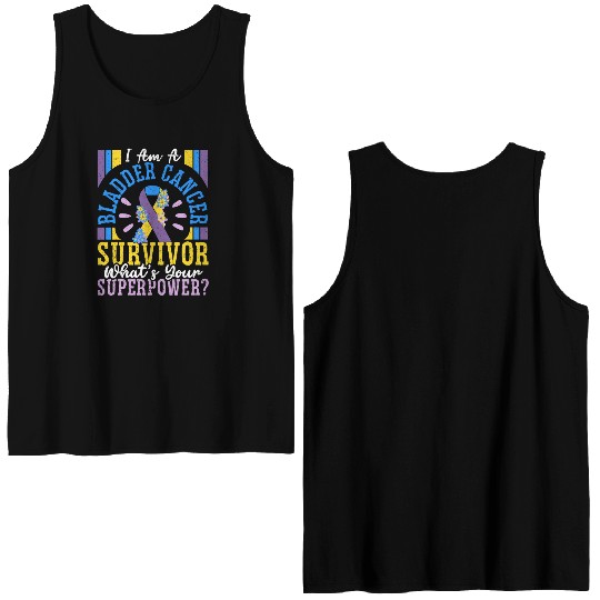 Bladder Cancer Survivor Bladder Cancer Awareness Double Sided Tank Tops