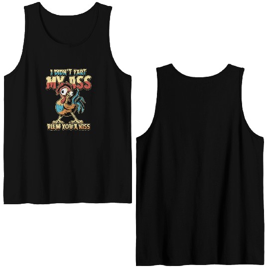 Rooster Cock Humor Double Sided Tank Tops