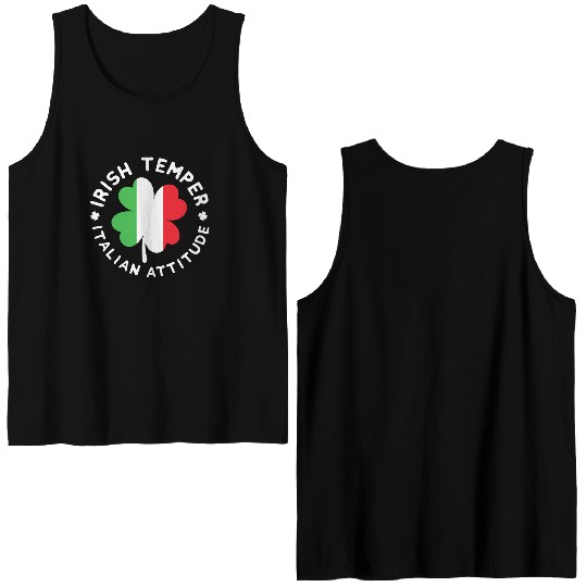 irish temper italian attitude Double Sided Tank Tops