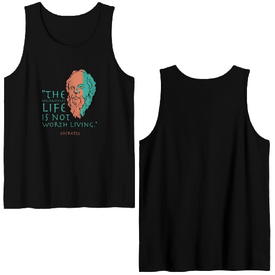 Socrates Stoic Philosophy Quote Double Sided Tank Tops