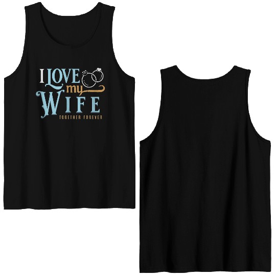 I Love My Wife, wedding, marriage, bride, groom Double Sided Tank Tops