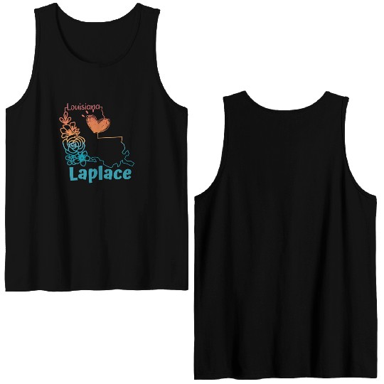 I love my home town Laplace Louisiana Double Sided Tank Tops