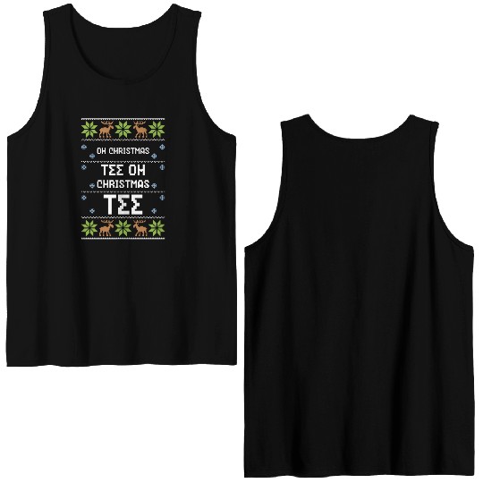 Oh Christmas Tea Oh Christmas Tea Double Sided Tank Tops