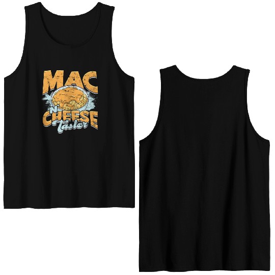 Mac N' Cheese Taster Pasta Food Macaroni Double Sided Tank Tops