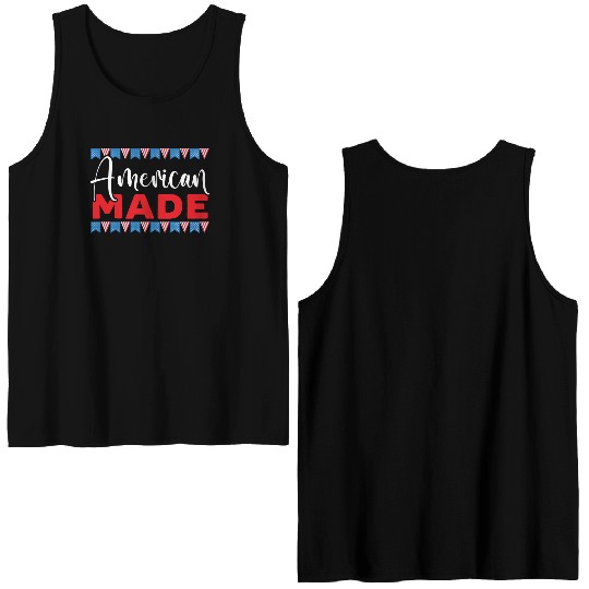 Patriotic America USA Flag 4th Of July American Double Sided Tank Tops