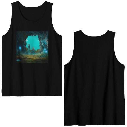 Bioluminescent Underground Landscapes Double Sided Tank Tops