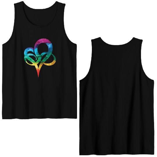LGBTQ Rainbow Heart Pride Heart Gift LGBTQ+ Double Sided Tank Tops