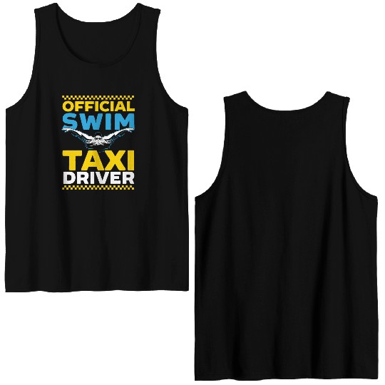 Official Swim Taxi Driver Taxi Taxicab Cab Driver Double Sided Tank Tops
