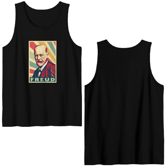 Sigmund Freud Vintage Colors Double Sided Tank Tops