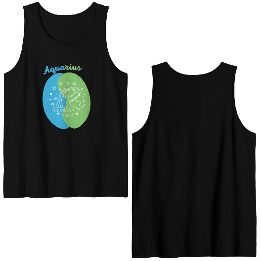 Aquarius: Embrace Your Unique Vision with Minimali Double Sided Tank Tops
