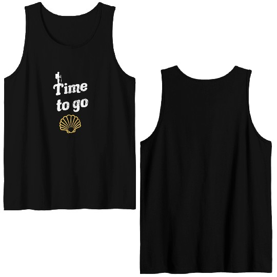 Camino De Santiago Way Of St. James Pilgrims Double Sided Tank Tops
