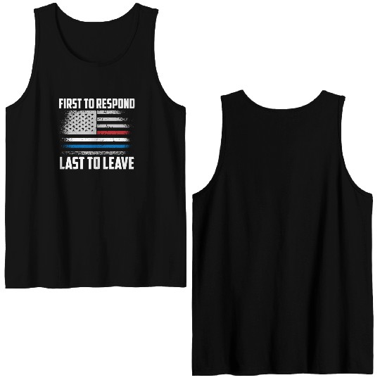 Dispatcher Us Flag Double Sided Tank Tops