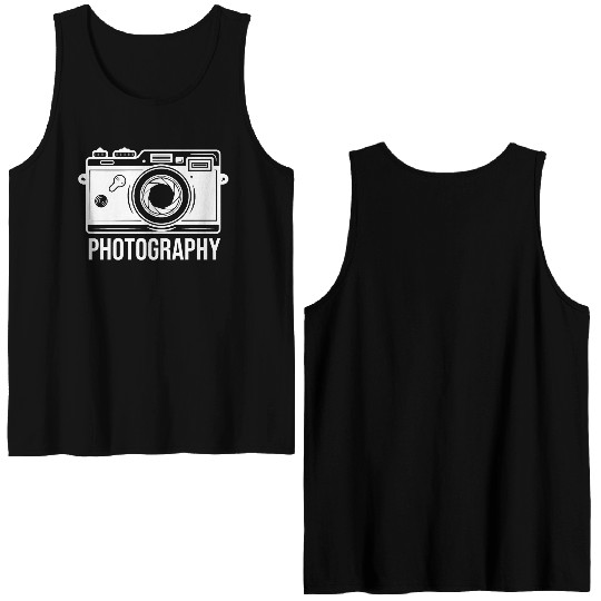 Funny Camera photography quote gift Double Sided Tank Tops