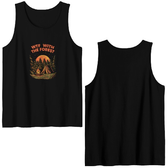 With The Forest Camping Wildlife Camper Outdoor Na Double Sided Tank Tops