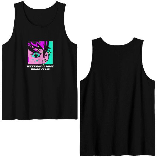 Weekend Anime Binge Club Kawaii Japanese Cute Japa Double Sided Tank Tops