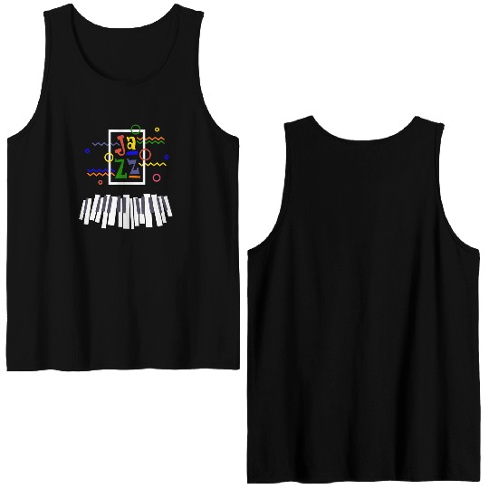 Jazz music improvisation festival Double Sided Tank Tops
