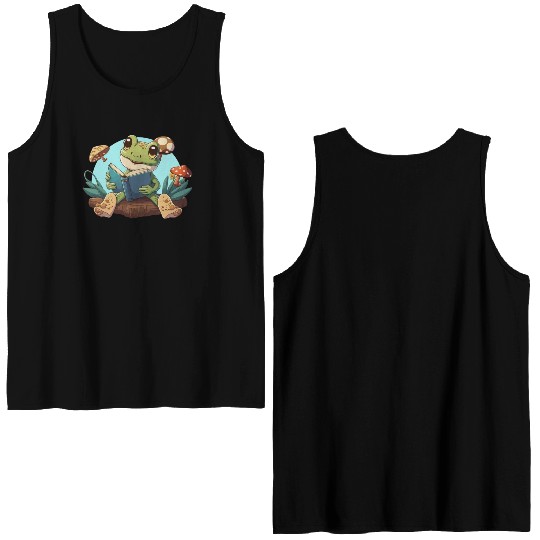 Cottagecore Mushroom Aesthetic Nature Conservation Double Sided Tank Tops