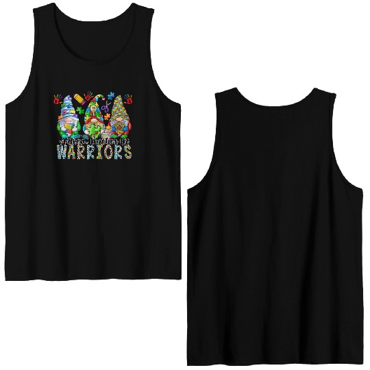 Autism Teacher Of Warriors Double Sided Tank Tops