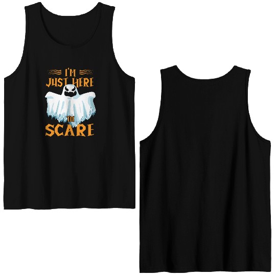 Halloween Paranormal Ghost Hunters Horror Fans Double Sided Tank Tops