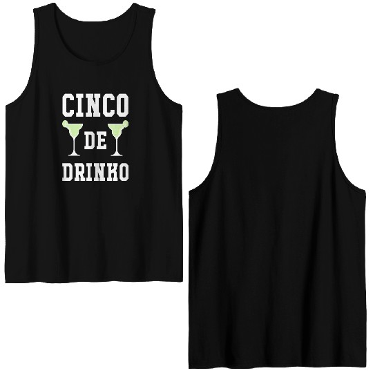 Cinco De Drinko Lime Cinco De Mayo May Fifth Double Sided Tank Tops