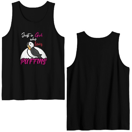 Puffin Lover Puffins Double Sided Tank Tops