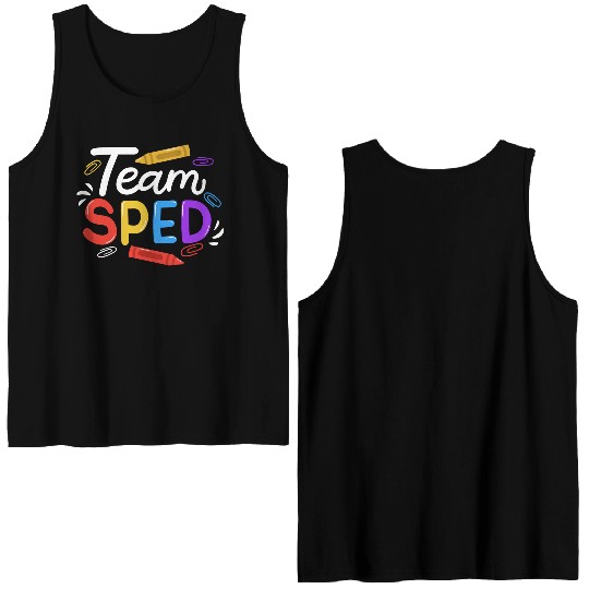 Sped Special Education Sped Teacher Student Double Sided Tank Tops